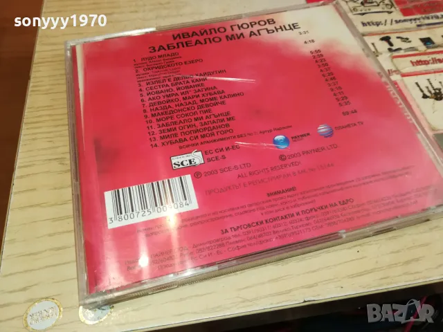 ИВАЙЛО ГЮРОВ-2003 PAYNER LTD.ORIGINAL CD 2104251720, снимка 7 - CD дискове - 49977134