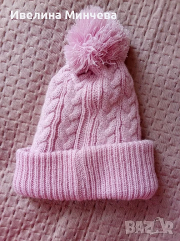 Зимна шапка за момиче размер 54, снимка 2 - Бебешки шапки - 51370019