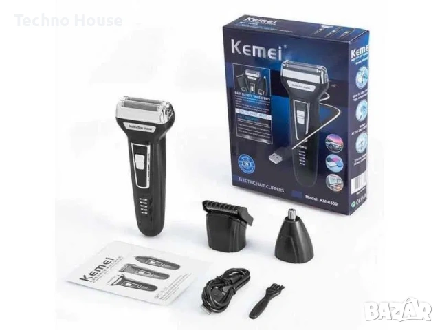 Машинка за бръснене и подстригване 3в1 Kemei KM-6558
