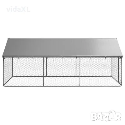 vidaXL Дворна клетка за кучета с покрив, 400x200x150 см (SKU:171499), снимка 4 - За кучета - 48244104