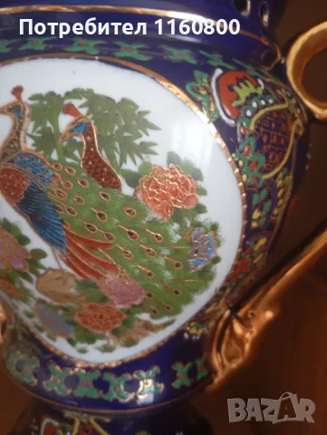 Голяма ваза с капак, снимка 3 - Вази - 50430777