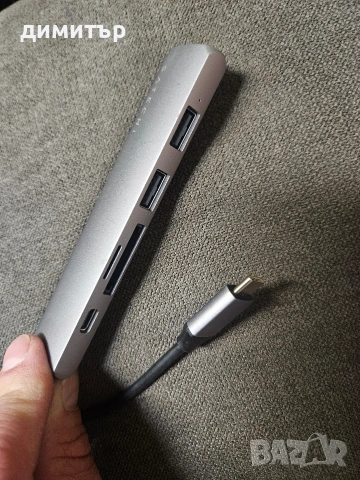 Satechi ST-P6SM USB-A / USB-C Докинг станция с HDMI 4K PD Сив 