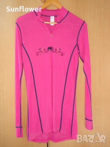 Дамски розов термо мерино топ Moods of Norway100% мериносова вълна, размер XL  , снимка 8 - Блузи с дълъг ръкав и пуловери - 51790738