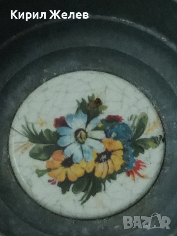 Антикварен калаен съд (купичка)с дръжки 54275, снимка 7 - Антикварни и старинни предмети - 53624465