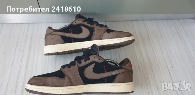 Nike Air Jordan 1 x Travis Scott  Mens Size 42/26.5 UK 7.5  US 8.5 ОРИГИНАЛ! Мъжки Кецове., снимка 11 - Кецове - 47389633