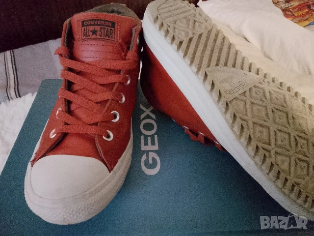 Кожени кецове Converse, снимка 4 - Кецове - 53756942