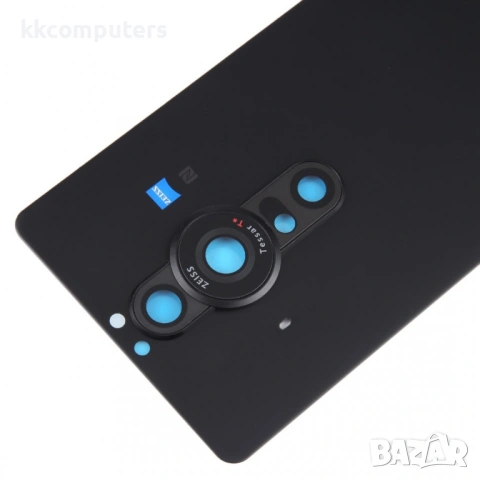 Оригинален заден капак за Sony Xperia Pro-I с рамка и стъкло за камерата – Черен, снимка 4 - Резервни части за телефони - 54192273