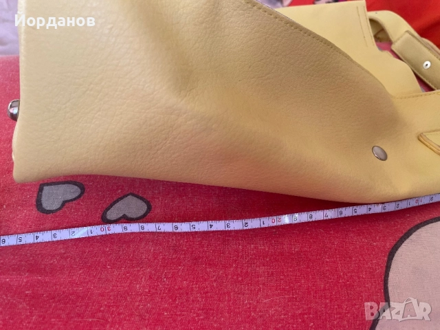 Жълта дамска чанта 37х35, снимка 7 - Чанти - 43613484