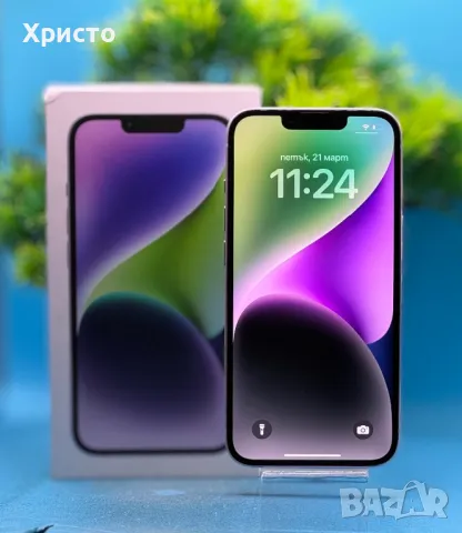 ГАРАНЦИОНЕН!!! Apple iPhone 14, 128GB, 6GB RAM, 5G, Purple, снимка 2 - Apple iPhone - 49596809