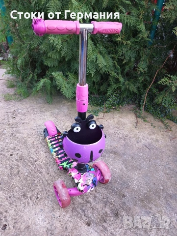 Детска тротинетка лилава, снимка 3 - Детски велосипеди, триколки и коли - 53850373