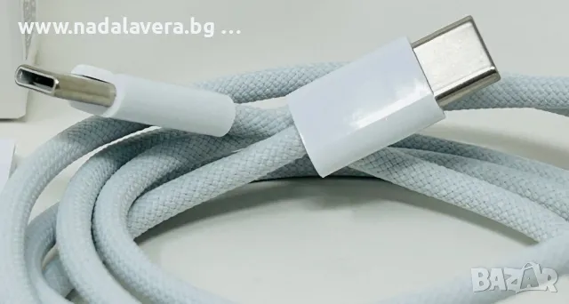 Кабел Зарядно Адаптер Apple USB C to USB C 1m за iPhone 15 и iPad, снимка 4 - Аксесоари за Apple - 46865993