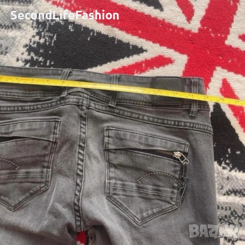 Дамски черни тесни дънки G-Star Raw с цип, размер 27, снимка 4 - Дънки - 52574563