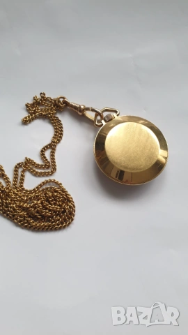 Джобен позлатен швейцарски часовник CITY, снимка 5 - Антикварни и старинни предмети - 53381878