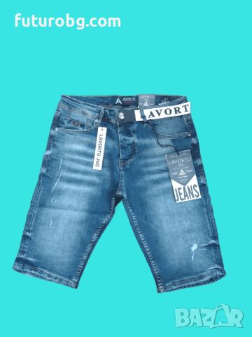 Къси дънки за мъже в син цвят, снимка 3 - Дънки - 45434072