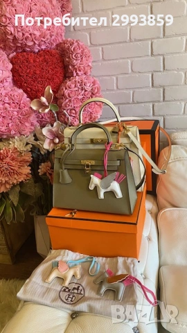 Чанта Кели*ЕРМЕС 25см*Hermes Kelly Mini*Epsom Leather Gold Hardware, снимка 2 - Чанти - 53644303