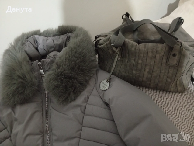 Топло зимно яке в комплект с чанта, снимка 3 - Якета - 52723470