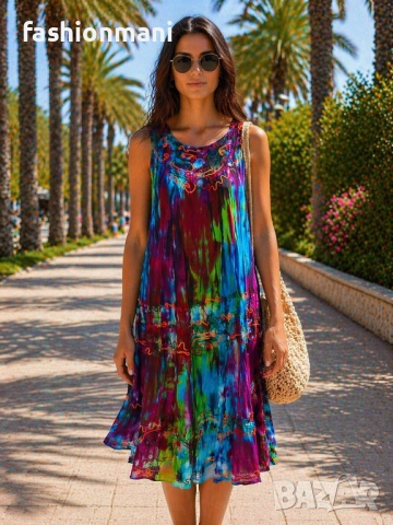 Индийски рокли 18 цвята – код 1397, снимка 5 - Рокли - 49665143