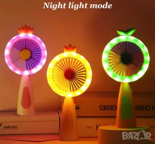 Мини вентилатор с плодова тематика – Компактен, цветен и освежаващ, снимка 3 - Вентилатори - 50427591