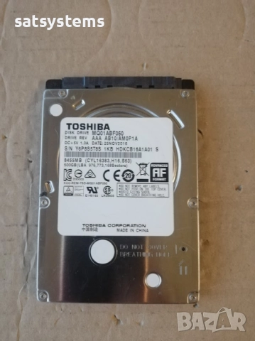 Хард диск Laptop Toshiba MQ01ABF050 500GB SATA 3.0Gb/s, снимка 2 - Твърди дискове - 51745722