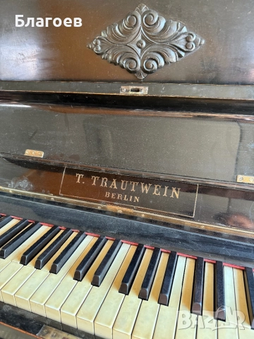  Вертикално пиано, T.TRAUTWEIN.BERLIN, снимка 2 - Пиана - 51499358