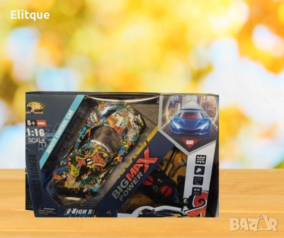 Многоцветна състезателна кола с радио управление, снимка 6 - Други - 52779460