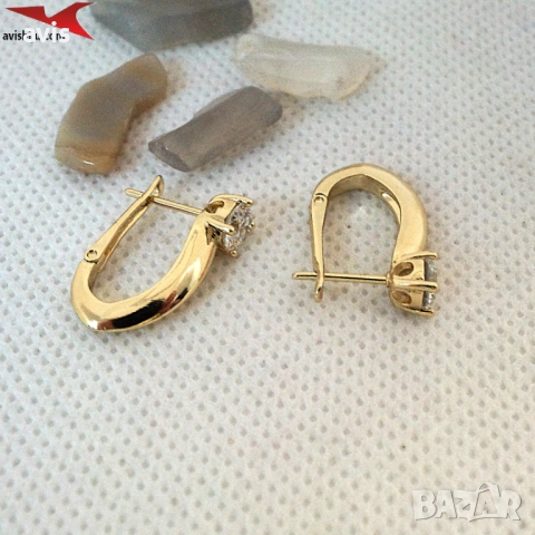 Обеци с 14К златно покритие 2141845, снимка 3 - Обеци - 52933846