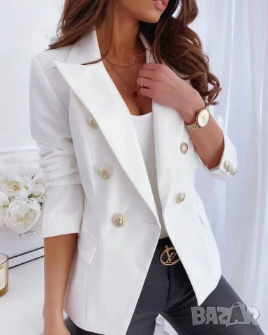 Сако с копчета с ефектна визия , снимка 4 - Сака - 50452306