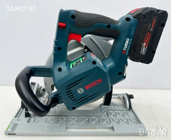 BOSCH GKS 18V-68 GC - Безчетков циркуляр 2x18V 5.5Ah като нов!, снимка 8 - Триони и циркуляри - 52888361