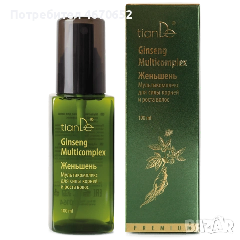 Мултикомплекс „Женшен“ за укрепване на корените и стимулиране на растежа, 100мл