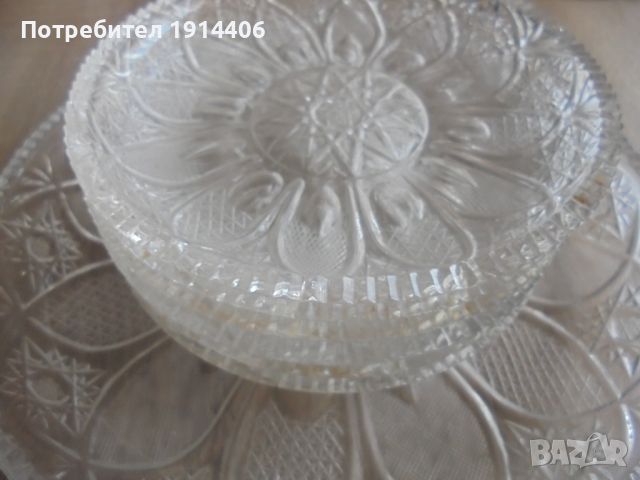 Елегантна тортена чиния с 6 бр. тортени чинийки, , снимка 2 - Чинии - 46463415