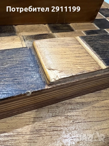 Голям антикварен шах (50 х 50см.), снимка 13 - Шах и табла - 52096398