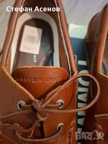 Нови Кожени мокасини- Tommy hilfinger Boat Shoe Core-46 Н-естествена, снимка 6 - Мокасини - 49407470