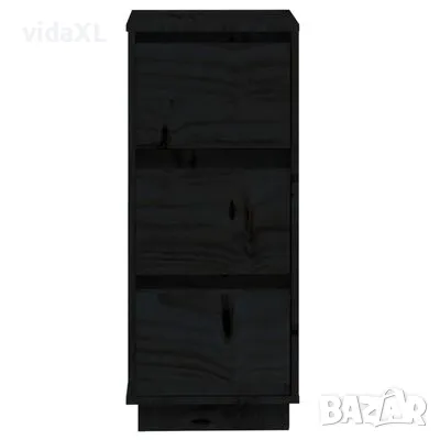 vidaXL Сайдборди, 2 бр, черни, 32x34x75 см, бор масив（SKU:813374）, снимка 4 - Други - 48088145