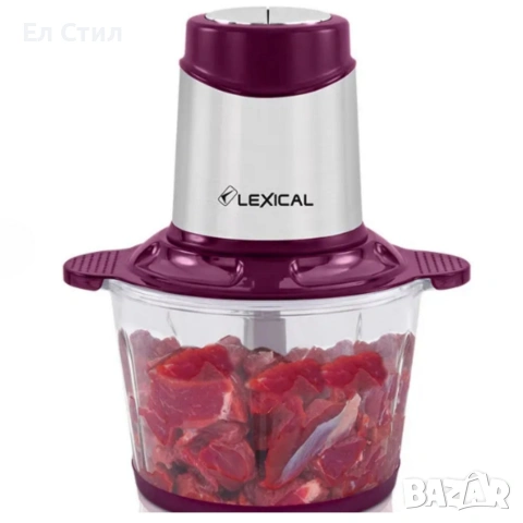 Професионален кухненски чопър – бързо и мощно рязане с 4 ножа от неръждаема стомана, снимка 7 - Чопъри и пасатори - 53575093