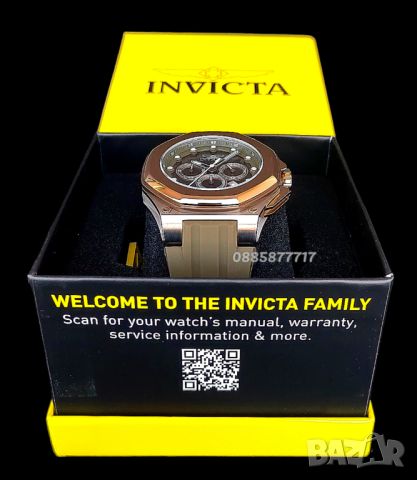 Нов INVICTA Akula olive green 52 mm, снимка 5 - Мъжки - 46547679