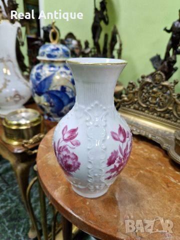 Чудесна много красива антикварна колекционерска порцеланова ваза Royal KPM , снимка 4 - Вази - 45337705
