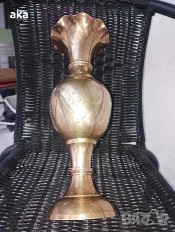 МАСИВНА бронзова - месингова - ВАЗА 800ГР.31 СМ., снимка 5 - Нумизматика и бонистика - 49862611