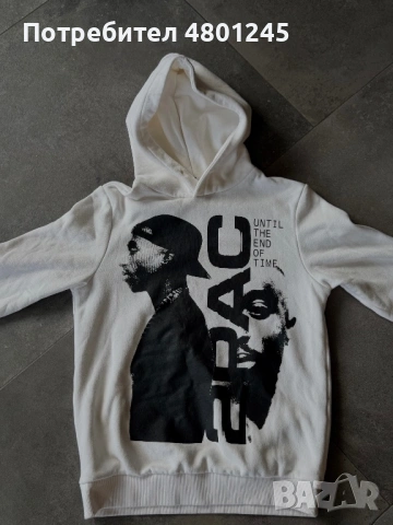 Бял суитшърт Bershka x 2PAC (Until the End of Time)