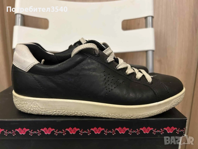 Дамски черни кецове Ecco, снимка 11 - Кецове - 51482015