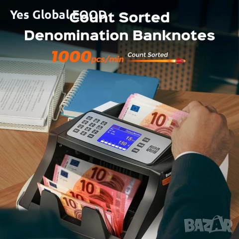 Bonvoisin машина за броене на банкноти с UV/MG/IR/DD защита, снимка 6 - Други машини и части - 51878885