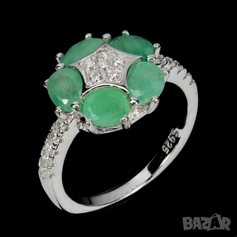 925 сребърени пръстени с родолит гранат, огнен опал, сапфир, танзанит смарагд , снимка 13 - Пръстени - 51755813