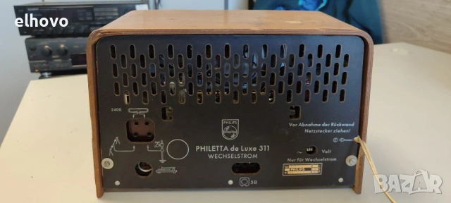 Старо лампово радио Philips Philetta de Luxe 311, снимка 3 - Антикварни и старинни предмети - 53780436
