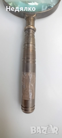 Стара лупа,Carl Zeiss Jena,1944г,бронз, снимка 2 - Антикварни и старинни предмети - 51780200