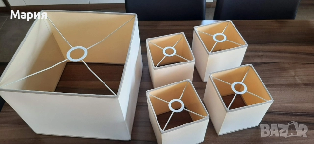 Плафони за лампа 4бр. малки   и един голям., снимка 5 - Полилеи - 37734858