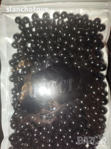 500бр. QYWCTZ 8 мм Черни Мъниста - Черни Перфорирани Мъниста 