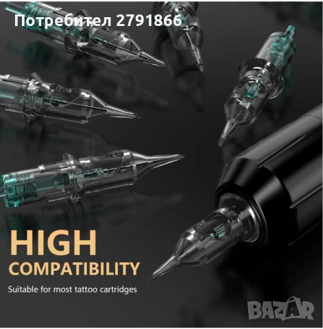 Stigma безжичен голям комплект за татуировки с игли и 2 батерии нов, снимка 3 - Други - 50911344