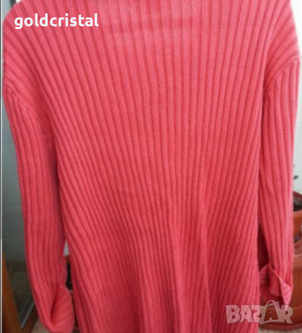 блуза корал памук, снимка 5 - Блузи с дълъг ръкав и пуловери - 16245434