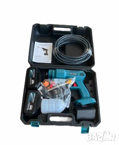 Комплект акумулаторна водоструйка с 2 батерии в куфар, снимка 1 - Куфари с инструменти - 46450139