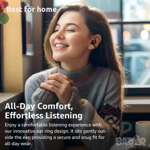 TOZO Леки отворени слушалки с щипка за уши, Bluetooth 5.4 слушалки с AI шумопотискащ микрофон, снимка 6 - Bluetooth слушалки - 54158300