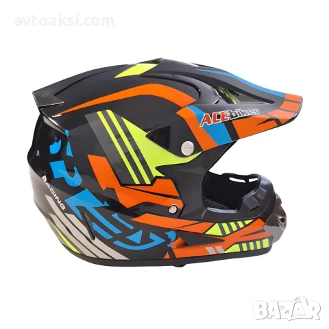 Каска Крос Мотор/Скутер/Бъги/Вело/АТВ два цвята, снимка 6 - Аксесоари и консумативи - 49484325